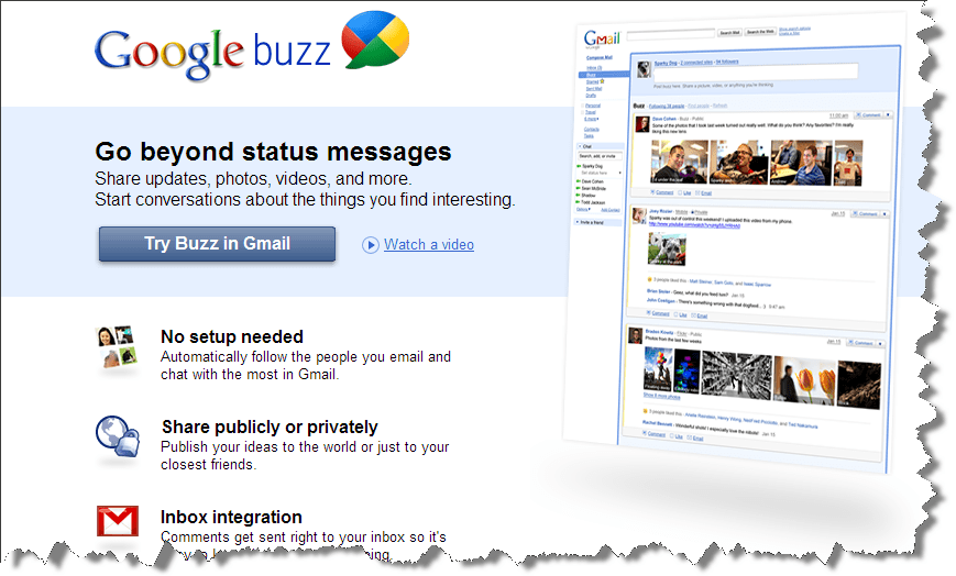 Googel Buzz might not succeed