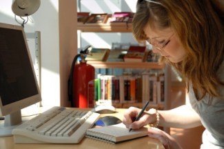 There may be books on the shelf, but young people prefer online learning