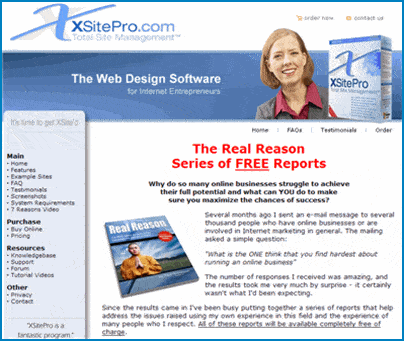 Free reports from XSite Pro