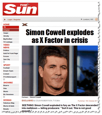 Simon Cowell shows how to get traffic