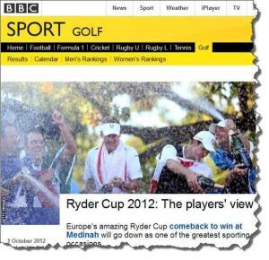 Ryder Cup Victory And Your Website