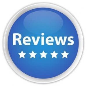 s"Reviews" blue button