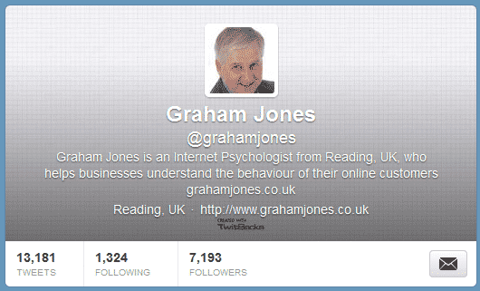 Graham Jones on Twitter
