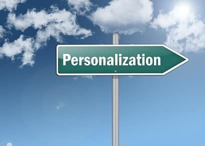 Signpost "Personalization"