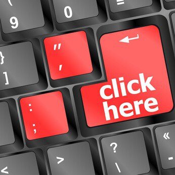 Keyboard with click here button, internet concept