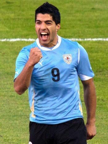 Louis Suarez PLaying for Uruguay