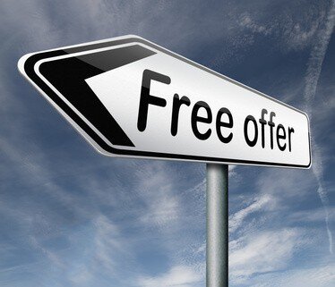 free offer online bargain gratis download icon or button