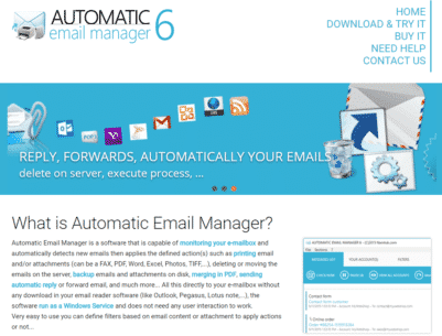 Automatic Email Manager Website