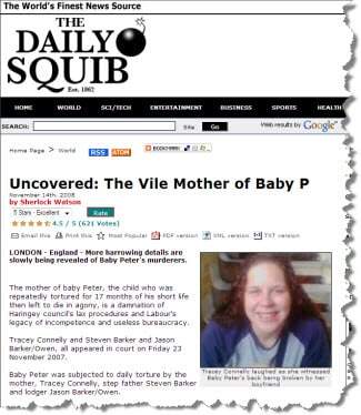 Blogs identified Baby P's mother several months ago