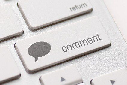 comment enter key and speech bubble icon.