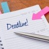 Very tight deadlines will improve content marketing Diary with deadline marked