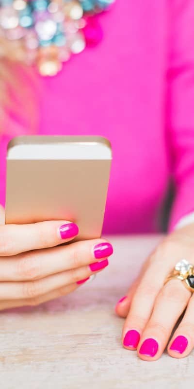 Woman using mobile phone