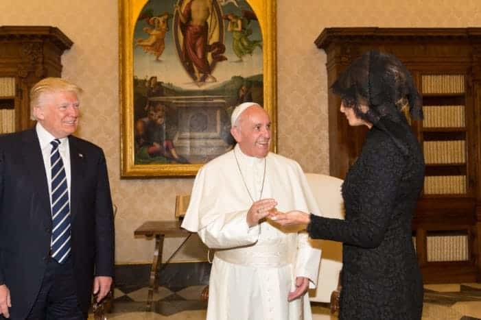 The Pope meets the Trumps