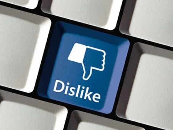 Facebook business dislike key