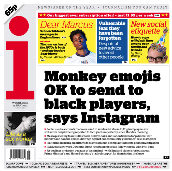 Monkey emojis OK to send to black players says Instagram