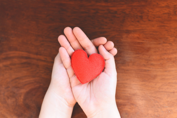 Heart in hands