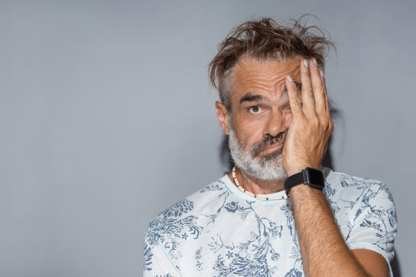 Man looking confused