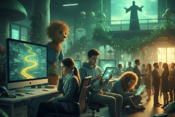 An imaginary workplace