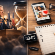 Concept image showing long talk or brief points